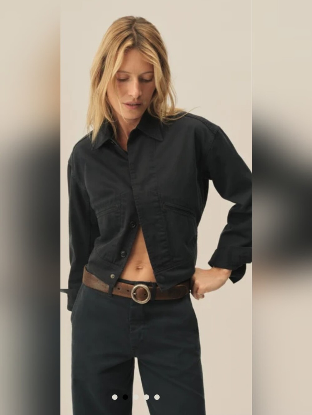Buck Mason SEALED! NWT! At Ease Cotton Cropped Deck Jacket in Washed Navy. XS. - Picture 2 of 10